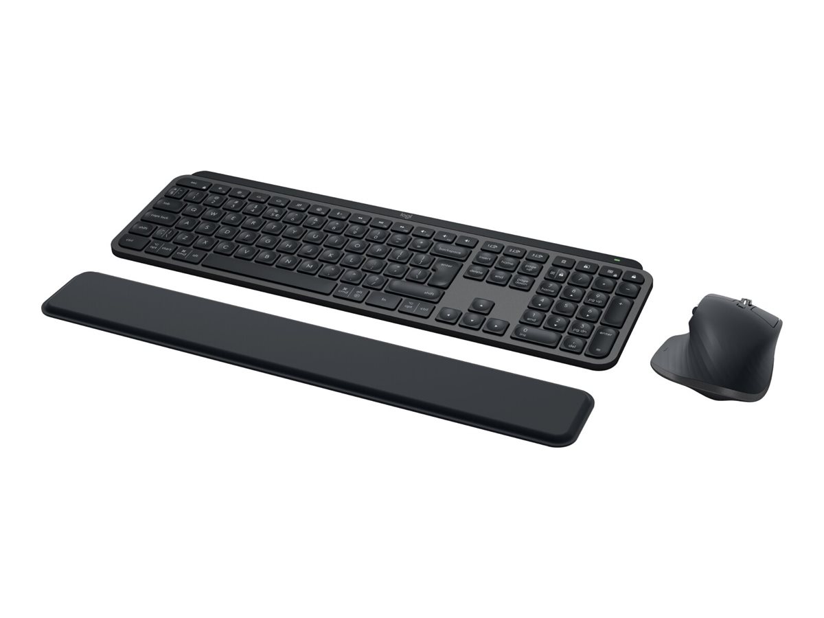 Logitech - Master 920-011614 - Keyboard and Mouse Set - Wireless - US International - Bluetooth - Graphite