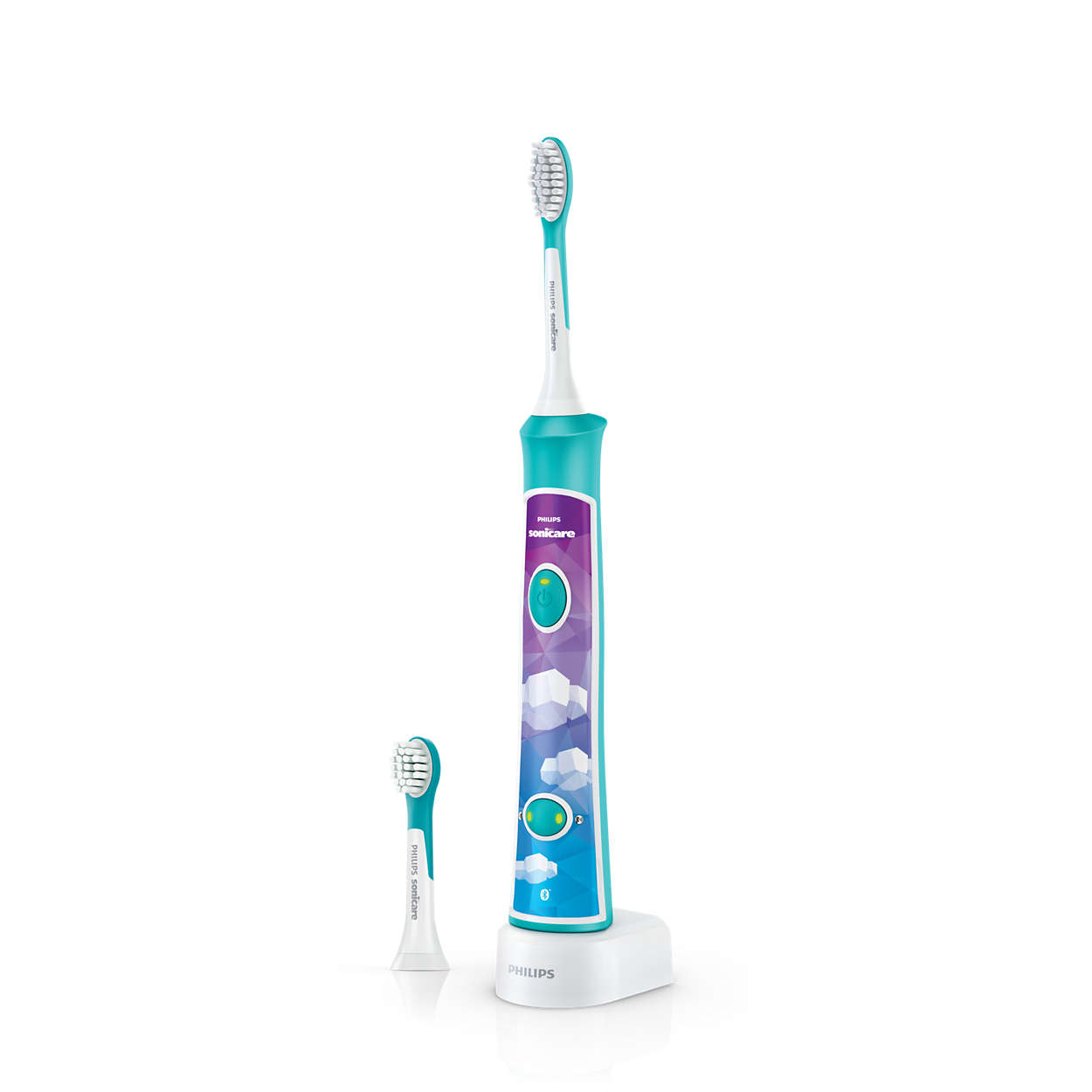 Philips - Sonic Electric toothbrush - HX6322/04 - Rechargeable - For kids - Number of brush heads included 2 - Number of teeth brushing modes 2 - Sonic technology - Aqua