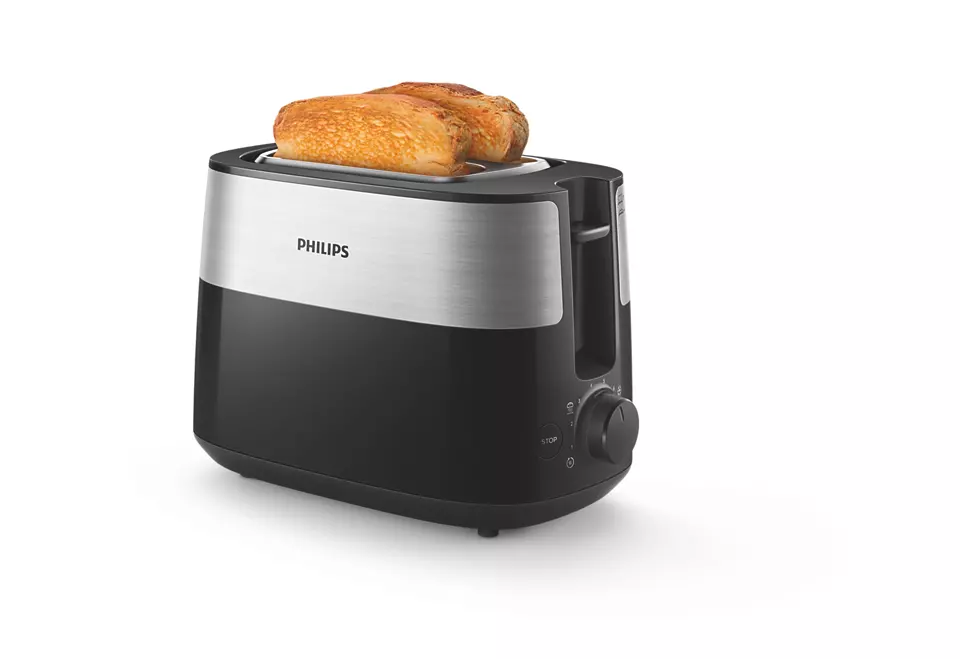 Philips - Toaster - HD2516/90 Daily Collection - Power 830 W - Number of slots 2 - Housing material Plastic - Black