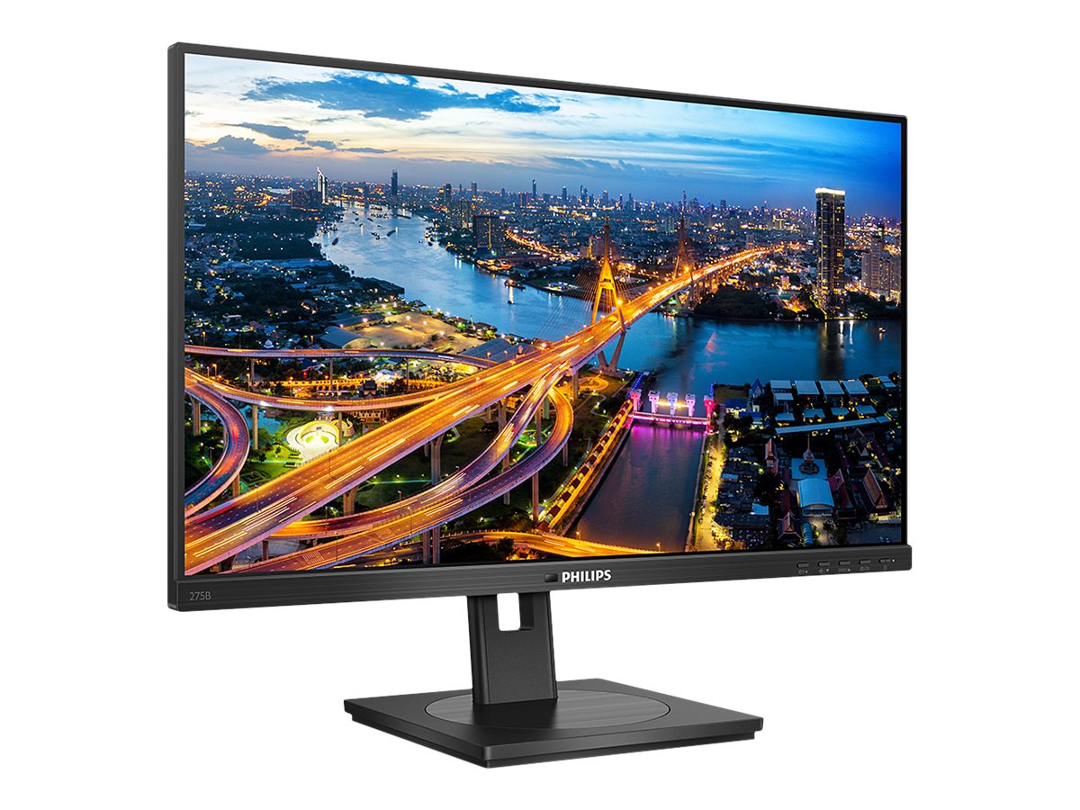 Philips - 275B1/00 - 27 " - IPS - QHD - 16:9 - 75 Hz - 4 ms - 2560 x 1440 pixels - 300 cd/m² - HDMI ports quantity 1 - Black