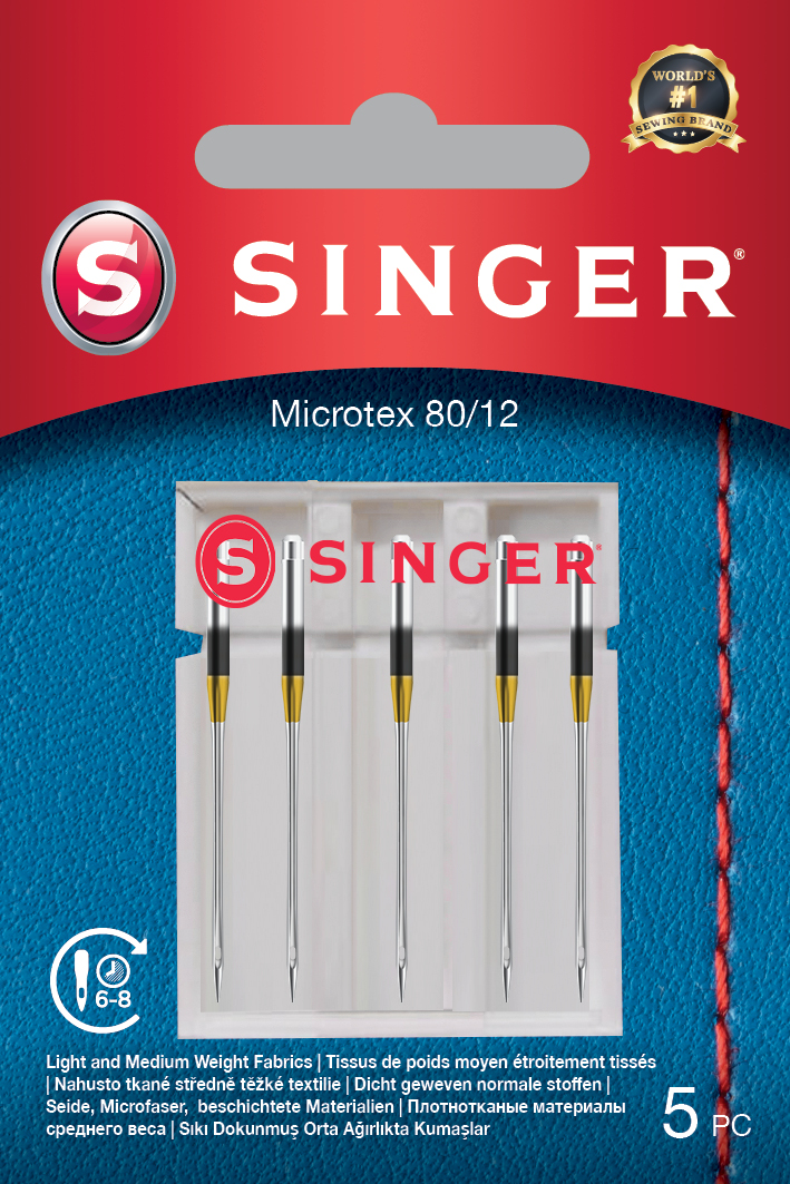 Singer - Microtex Needle 80/12 5PK