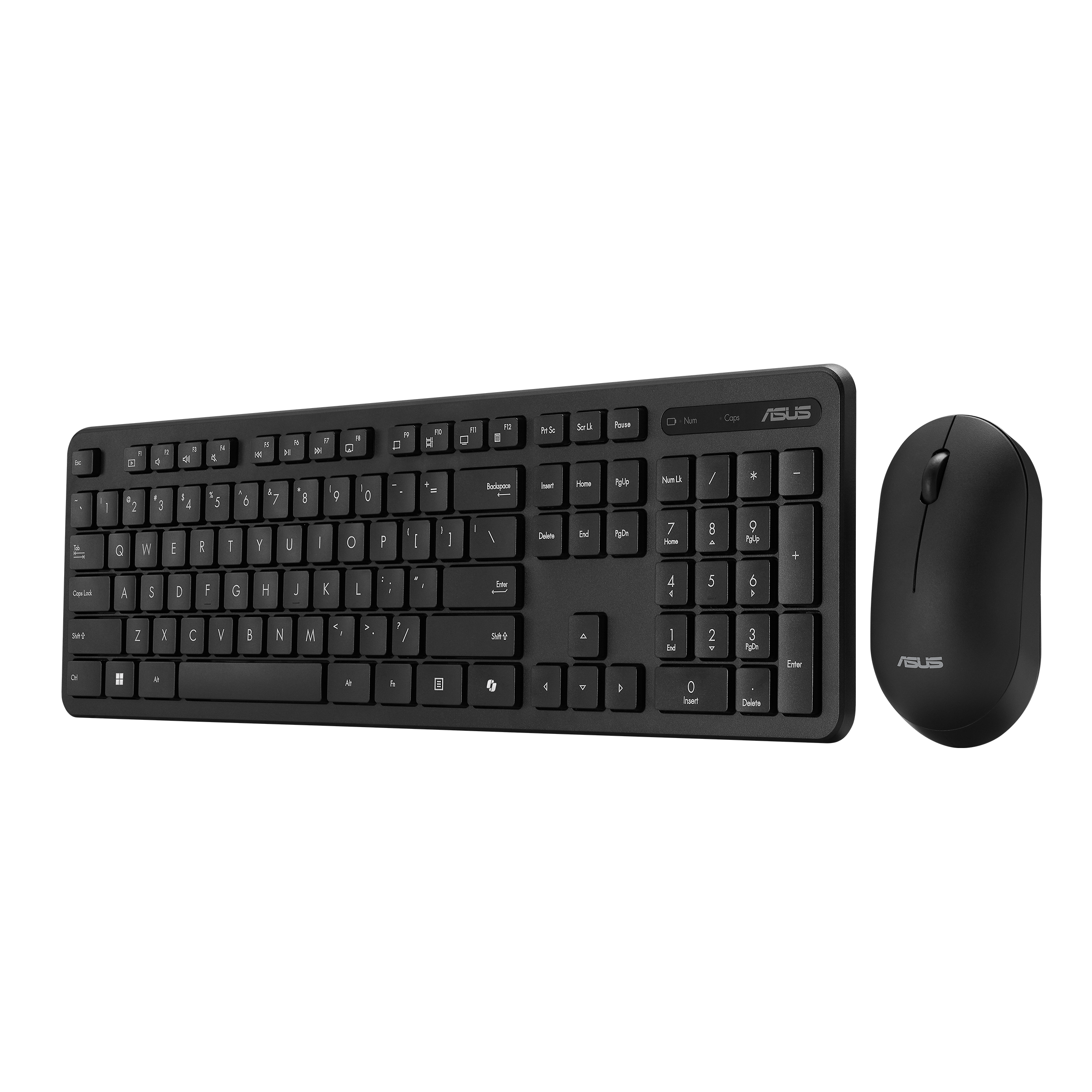 Asus CW100 - Keyboard and Mouse Set - Wireless - Estonian - Black - RF 2.4GHz