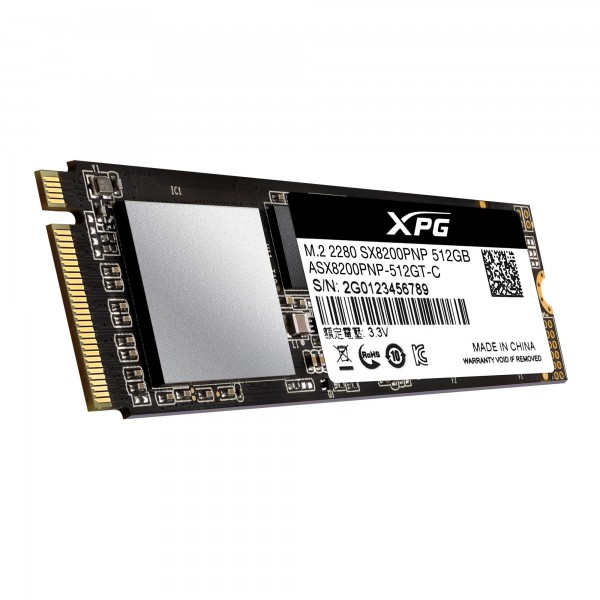 ADATA - XPG SX8200 Pro - 512 GB - Solid-state drive interface M.2 NVME - Read speed 3500 MB/s - Write speed 2300 MB/s