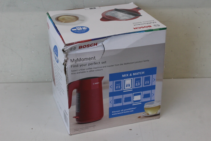 SALE OUT.  - Bosch Kettle - TWK2M164 MyMoment - Electric - 2400 W - 1.7 L - Plastic - 360° rotational base - Red - DAMAGED PACKAGING