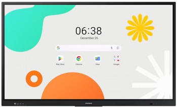 SAMSUNG WAF EBOARD WA65F, 65", ANDROID 14 (8GB RAM, 64GB STORAGE), UHD, IR TOUCH, 2XHDMI (CEC) 2.0, USB-C PD 65W, VIDEO OUT HDMI, USB 4(2.0X1, 4X3.0), OPS SLOT, 2X15W SPEAKERS, LANDSCAPE ONLY