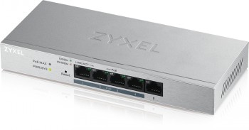 ZYXEL GS1200-5HP, 5 PORT GIGABIT POE+ WEBMANAGED DESKTOP SWITCH, 4X POE, 60 WATT