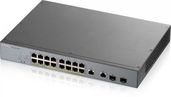 ZYXEL GS1350-18HP, 18 PORT MANAGED CCTV POE SWITCH, LONG RANGE, 250W (1 YEAR NCC PRO PACK LICENSE BUNDLED)