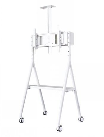 NEWSTAR MOBILE FLAT SCREEN FLOOR STAND (HEIGHT: 110 - 144 CM) 32-65" WHITE