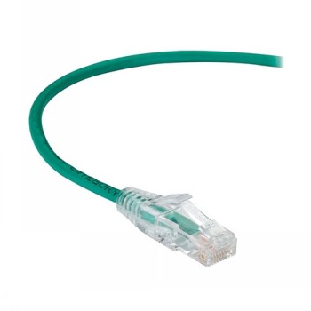 BLACKBOX CAT6A UTP SLIM-NET PATCH CABLE, 28AWG, 500-MHZ, PVC - GREEN, 0.9M