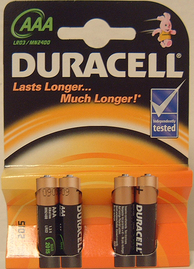 Duracell - AAA/LR03 - Alkaline Basic MN2400 - 4 pc(s)
