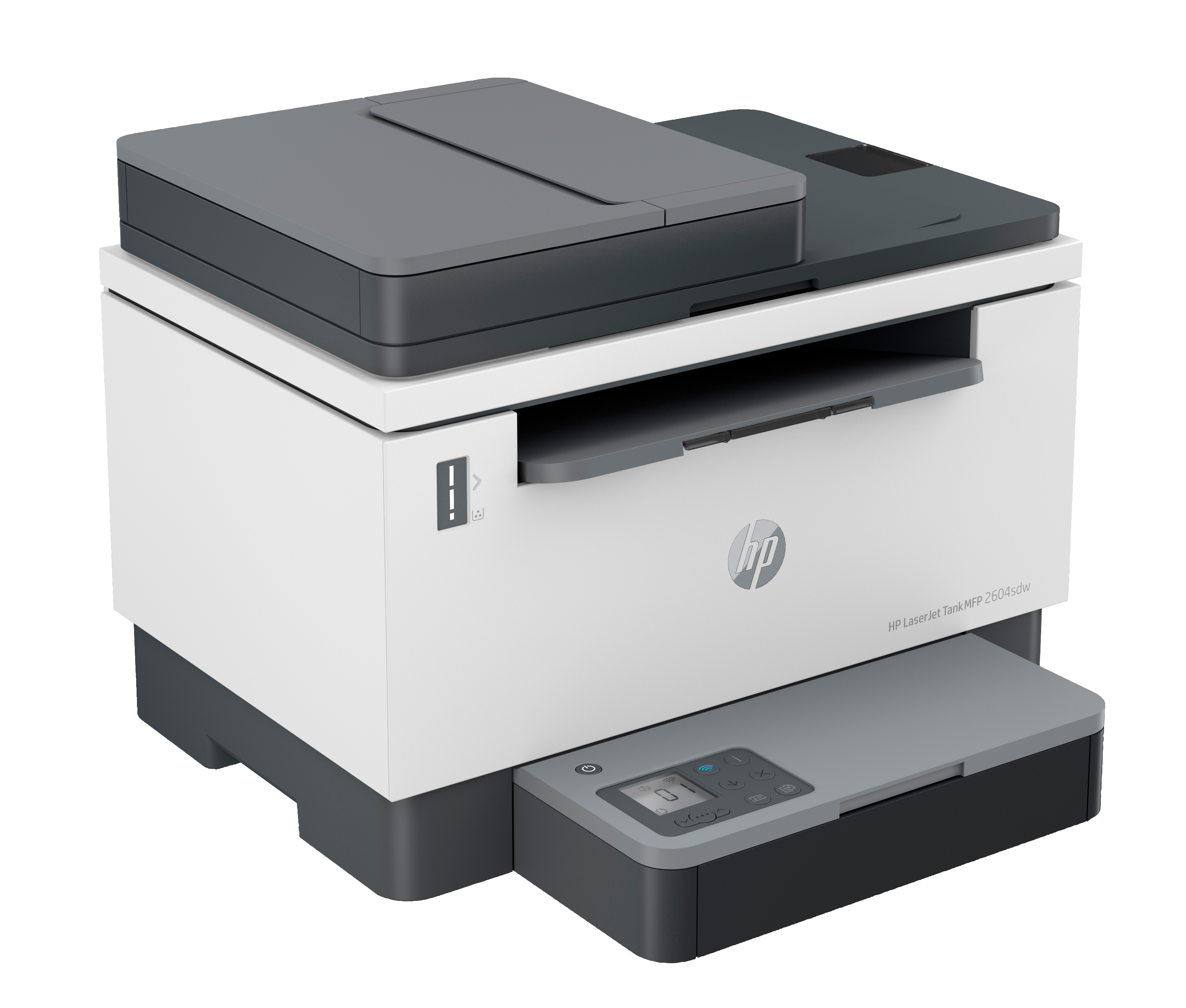 HP LaserJet Tank 2604sdw AIO All-in-One Printer - A4 Mono Laser, Print/Copy/Dual-Side Scan, Automatic Document Feeder, Auto-Duplex, LAN, Wifi, 22ppm, 250-2500 pages per month (replaces Neverstop)