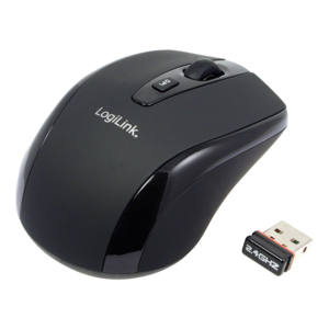 Logilink - Maus optisch Funk 2.4 GHz - wireless - 2.4GH wireless mini mouse with autolink - Black