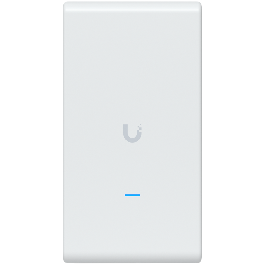 Ubiquiti U6-Mesh-Pro-EU Indoor/outdoor WiFi 6 AP with 4 spatial streams, an integrated super antenna, and a gigabit passthrough port