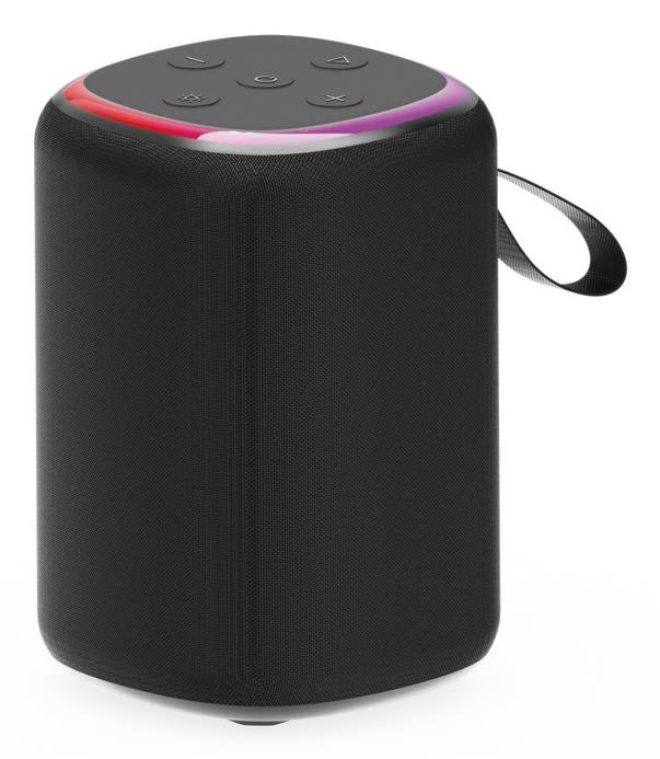 Portable Speaker|GEMBIRD|Black|Wireless|Bluetooth|SPK-BT-LED-08S