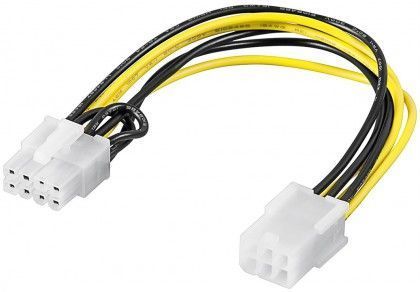 Goobay - Power cable/adapter for PC graphics card; PCI-E/PCI Express; 6-pin to 8-pin