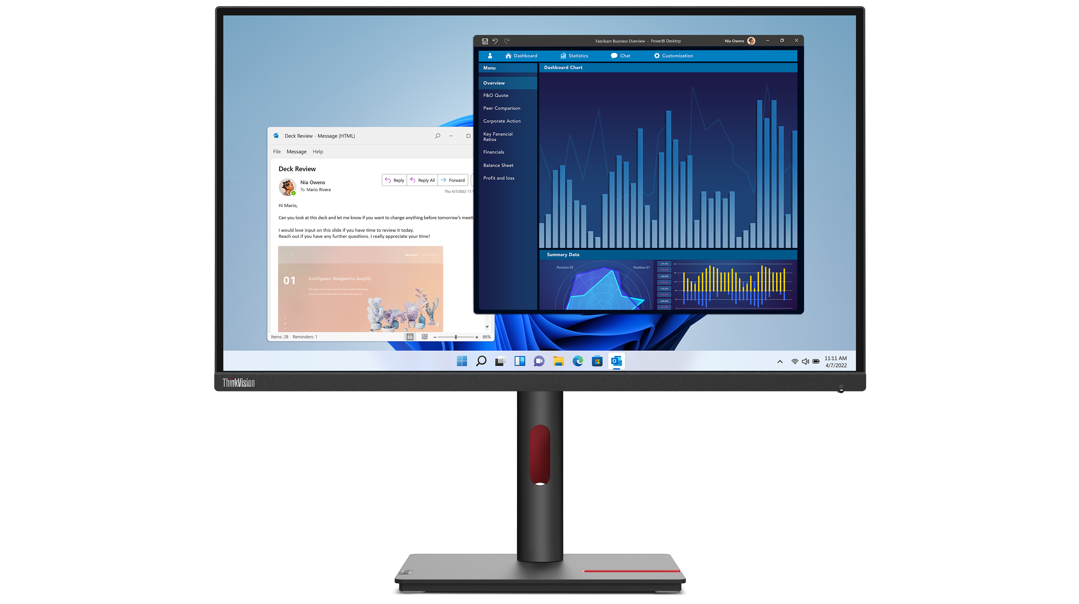 Lenovo ThinkVision T27p-30 (27") UHD HDMI/DP/USB-C/DOC