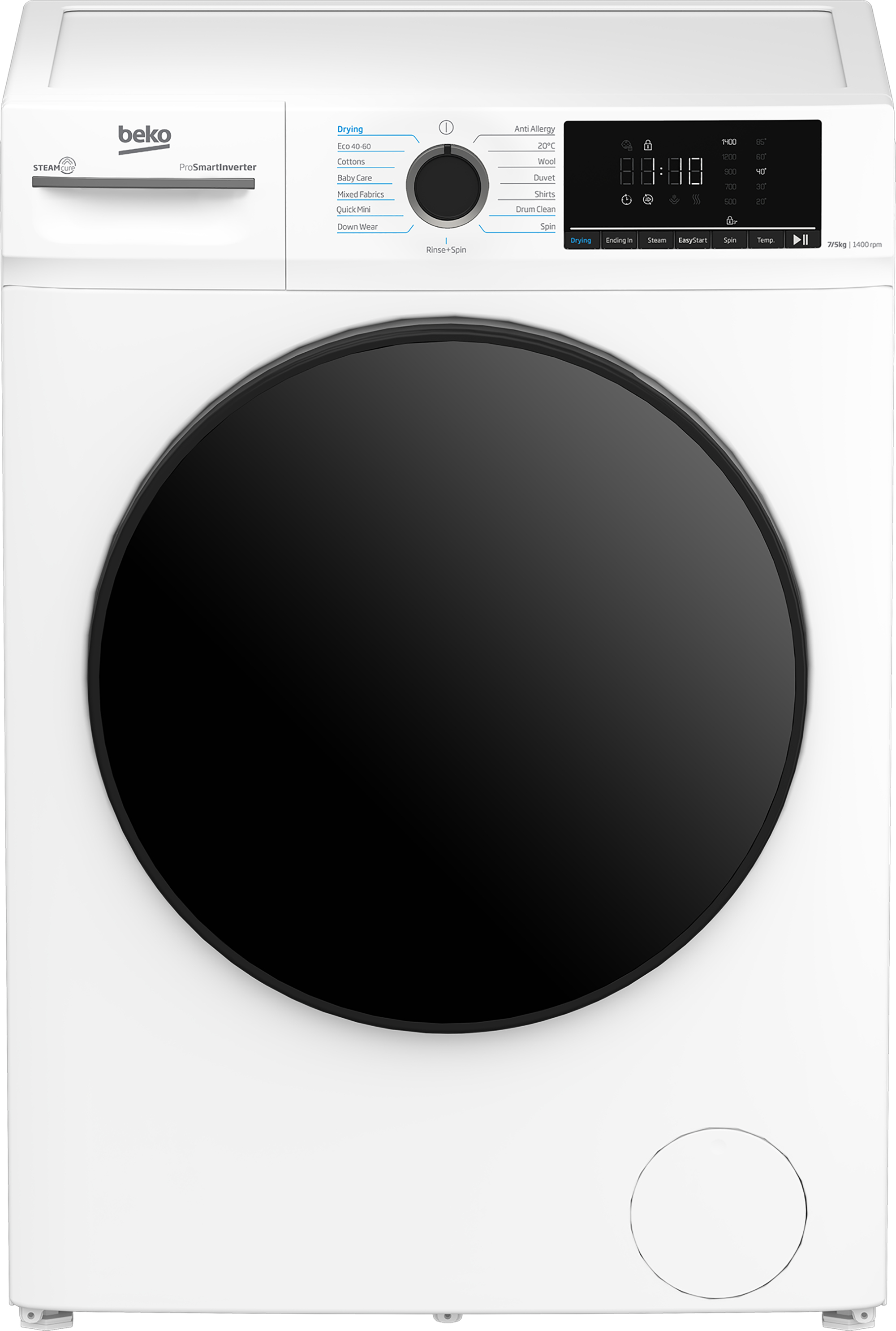 BEKO Washing machine - Dryer BMM5DFO5741W, 1400 rpm, Energy class D, 7kg - 5kg, Depth 52 cm, Inverter motor