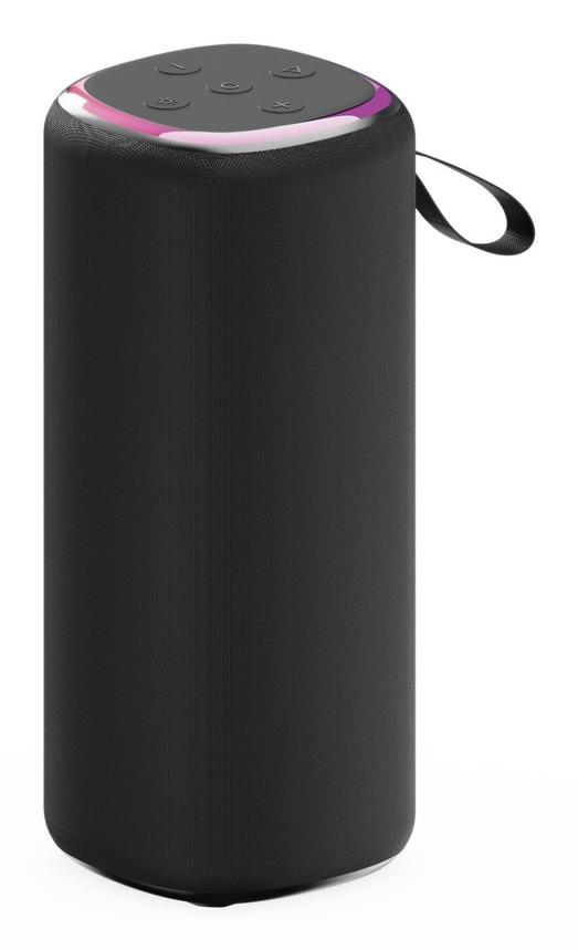 Portable Speaker|GEMBIRD|Black|Wireless|Bluetooth|SPK-BT-LED-08L