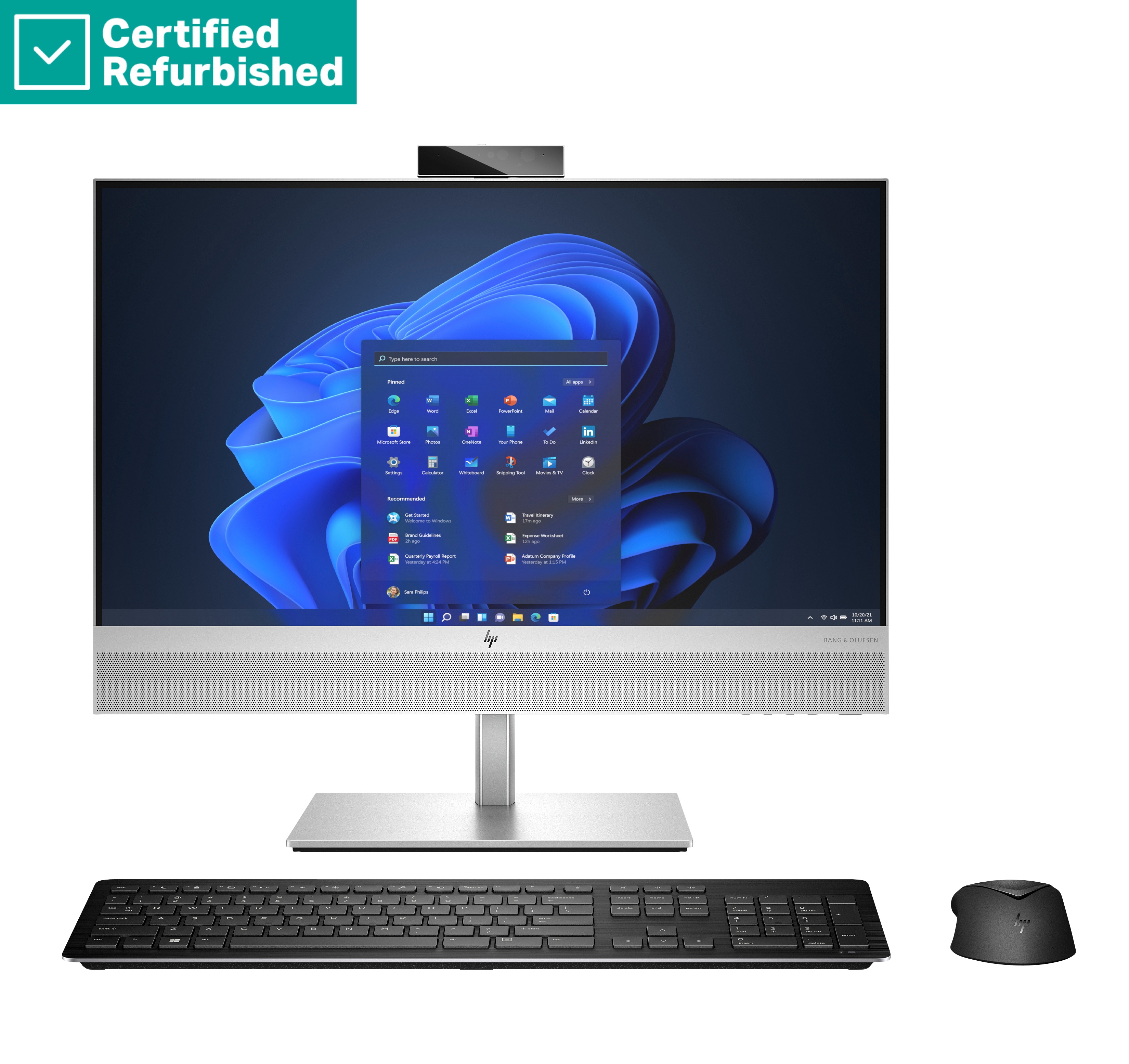 RENEW SILVER HP Elite 840 G9 AIO All-In-One 24 - i5-14600, 8GB, 256GB SSD, 23.8 FHD Non-Touch AG, Height Adjustable, Win 11 Pro, 1 years