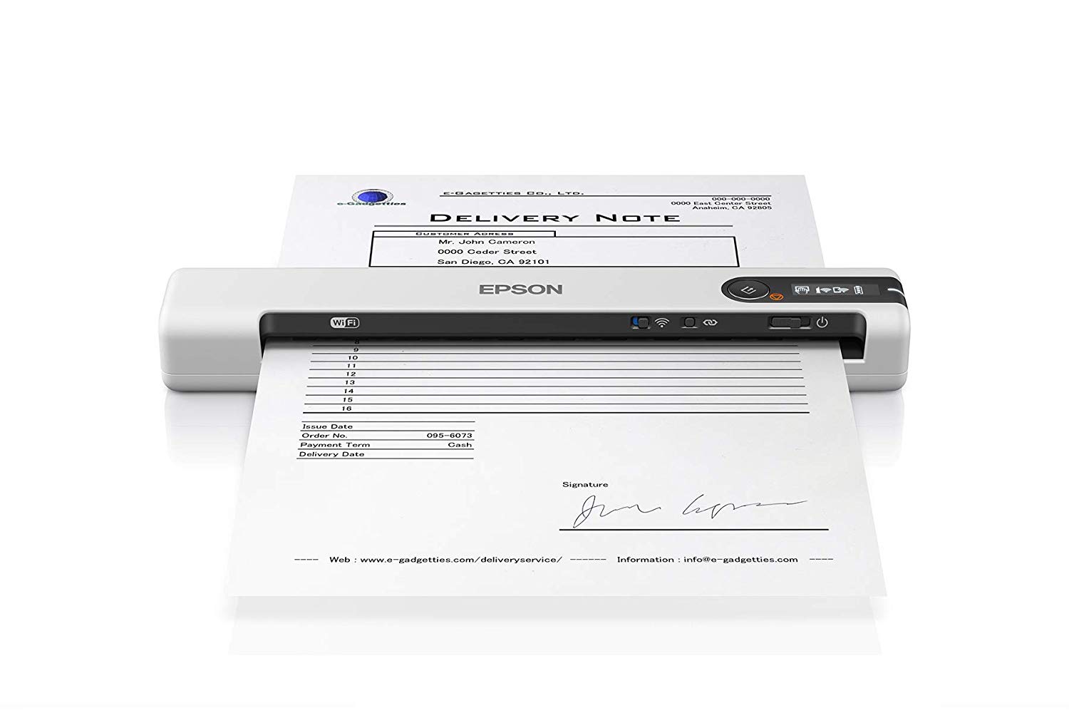 Epson - Wireless portable scanner - WorkForce DS-80W - Colour