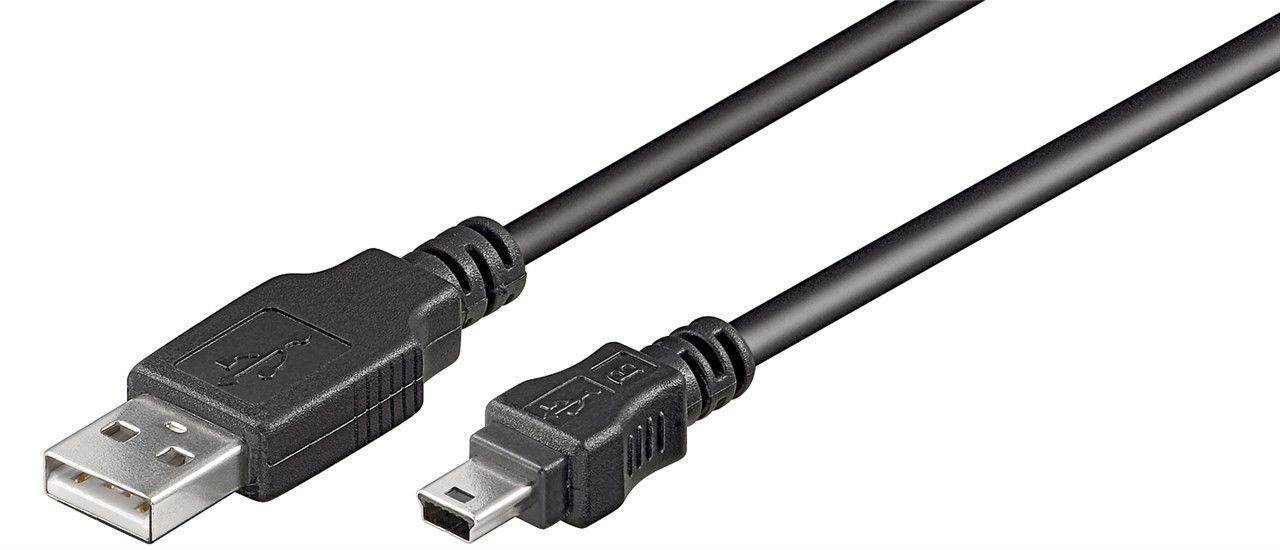Goobay 50767 USB 2.0 Hi-Speed cable, black, 1.8 m - Goobay - USB-A to mini-USB