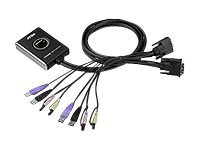 Aten 2-Port USB DVI/Audio Cable KVM Switch with Remote Port Selector - Aten - 2-Port USB DVI/Audio Cable KVM Switch with Remote Port Selector