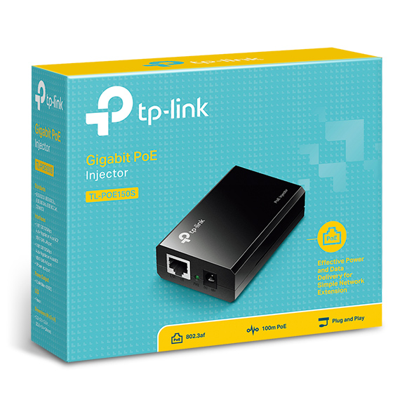 TP-LINK - PoE Injector 15.4W - TL-PoE150S - Ethernet LAN (RJ-45) ports 2x10/100/1000