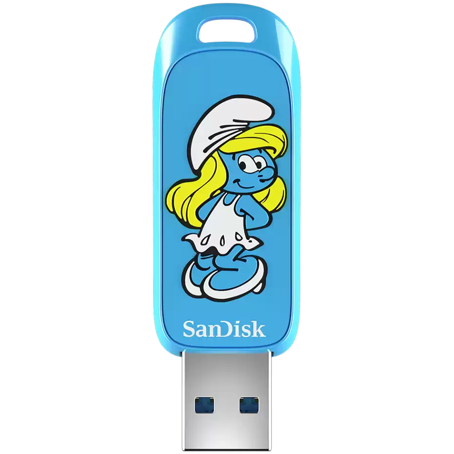 SANDISK USB 3.2,Ingot Type-A,130MB/s,Smurfette Edition,4x6 Blister,Global