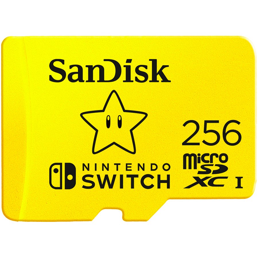 SANDISK microSDXC card for Nintendo Switch 256GB, up to 100MB/s Read, 60MB/s Write, U3, C10, A1, UHS-1