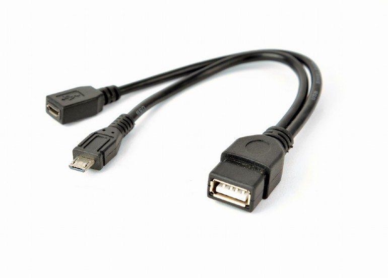 Cablexpert USB OTG AF + Micro BF to Micro BM cable, 0.15 m - Cablexpert