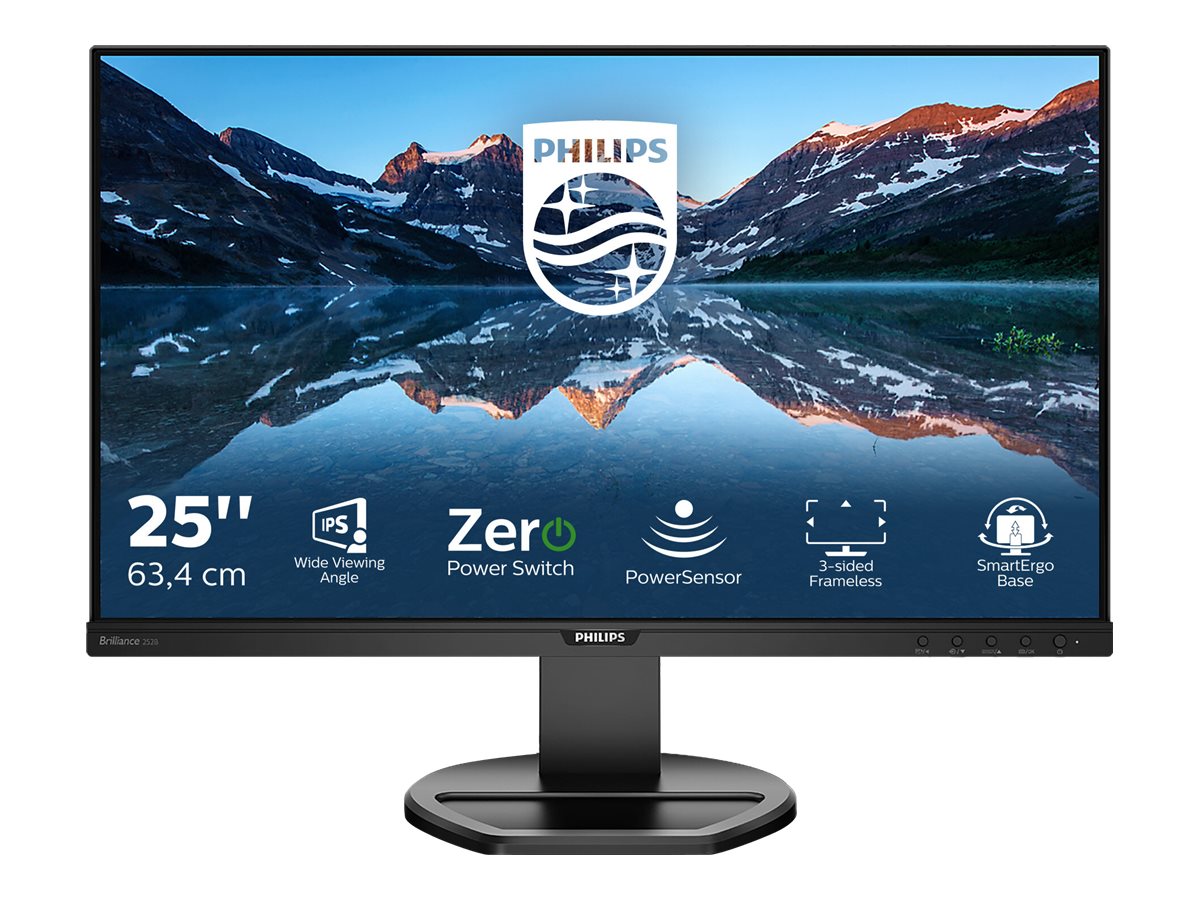 Philips - 252B9/00 - 25 " - IPS - WUXGA - 16:10 - 60 Hz - 5 ms - 1920 x 1200 pixels - 300 cd/m² - HDMI ports quantity 1 - Black