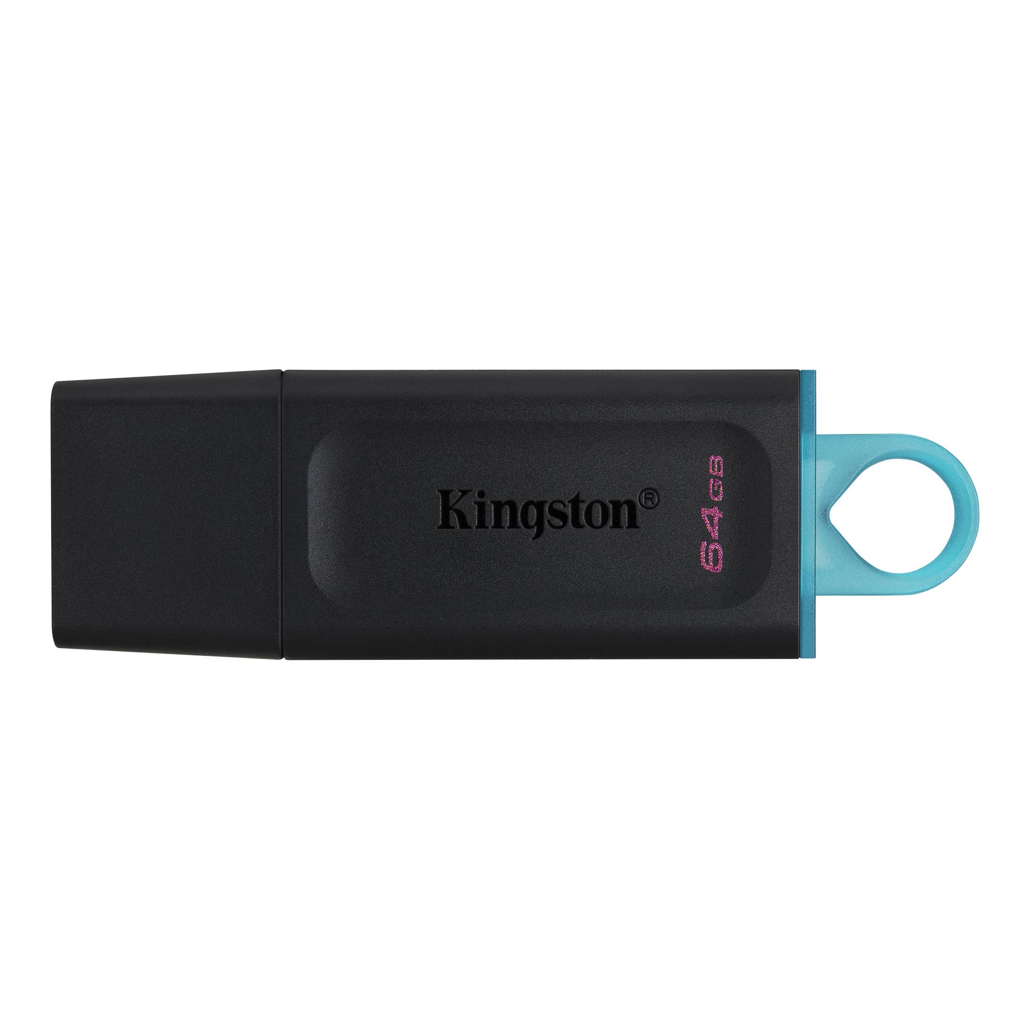Kingston - DataTraveler Exodia USB Flash Drive - 64 GB - USB 3.2 Gen 1 - Black/Blue