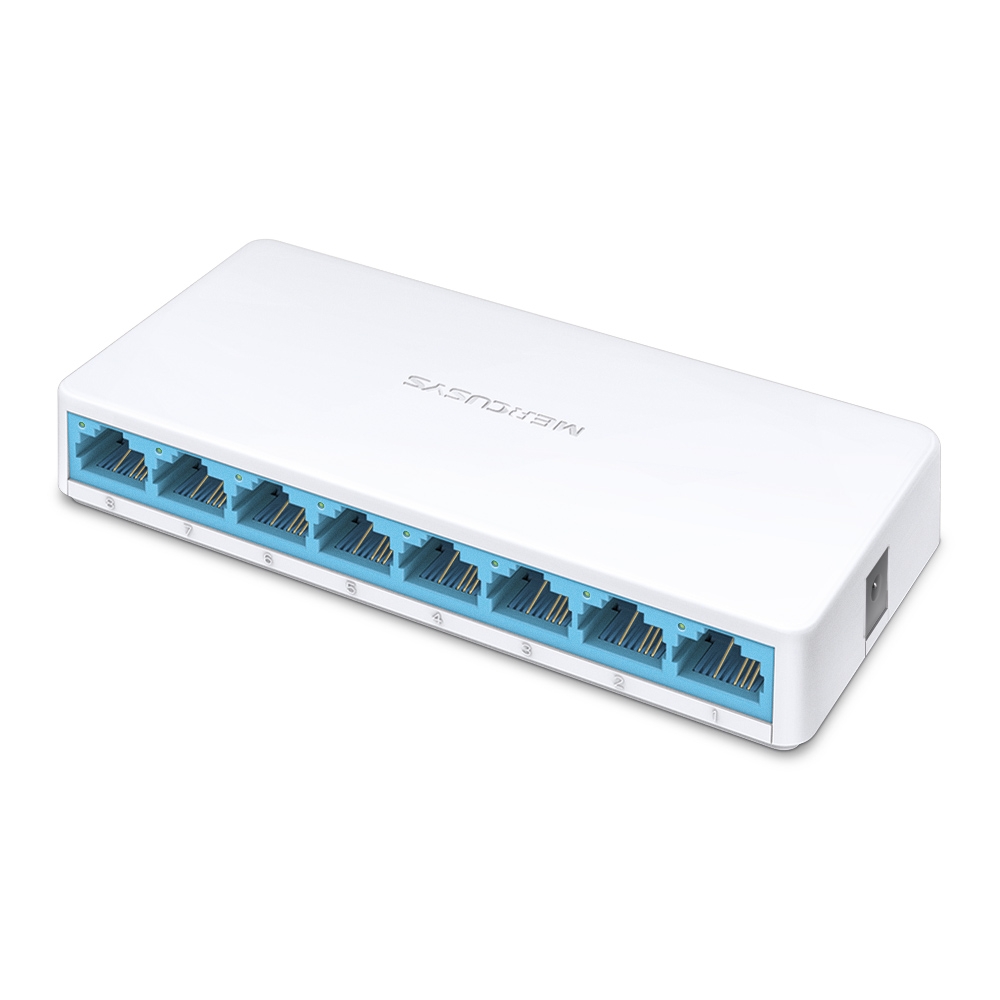 Mercusys - Switch - MS108 - Unmanaged - Desktop - 10/100 Mbps (RJ-45) ports quantity 8 - Power supply type External