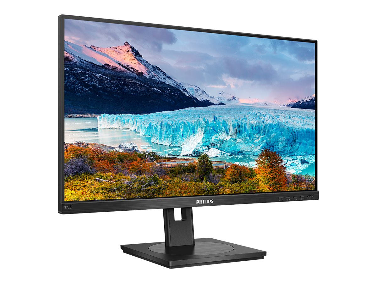 Philips - LCD Monitor - 272S1AE/00 - 27 " - IPS - FHD - 16:9 - 75 Hz - 4 ms - 1920 x 1080 pixels - 250 cd/m² - Headphone out - HDMI ports quantity 1 - Black