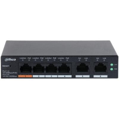 Switch|DAHUA|DH-CS4006-4ET2ET-60|Switch type Managed|Switch layer L2|6xRJ-45 ports|RJ-45 Ports Type Gigabit Ethernet (10/100/1000)|4xFast Ethernet (copper) ports quantity|2xGigabit Ethernet (copper) ports quantity|Power over Ethernet (PoE) Yes|4xPower ove