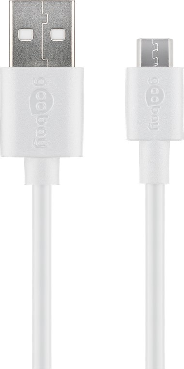 Goobay - Micro USB charging and sync cable - 43837 - USB-A 2.0 to Micro-USB USB 2.0 male (type A) - USB 2.0 micro male (type B)