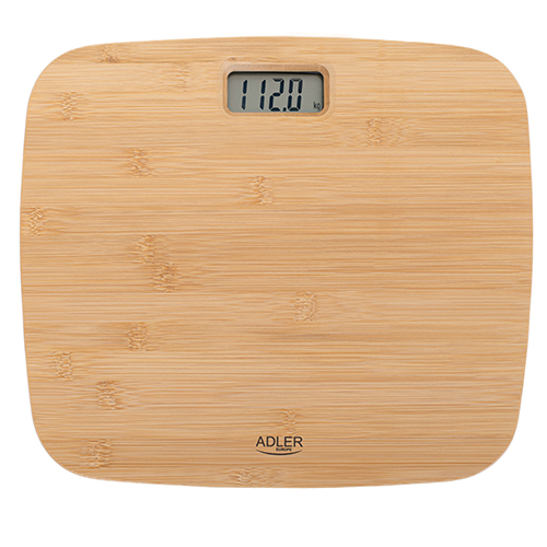 Adler - Bathroom Bamboo Scale - AD 8173 - Maximum weight (capacity) 150 kg - Accuracy 100 g