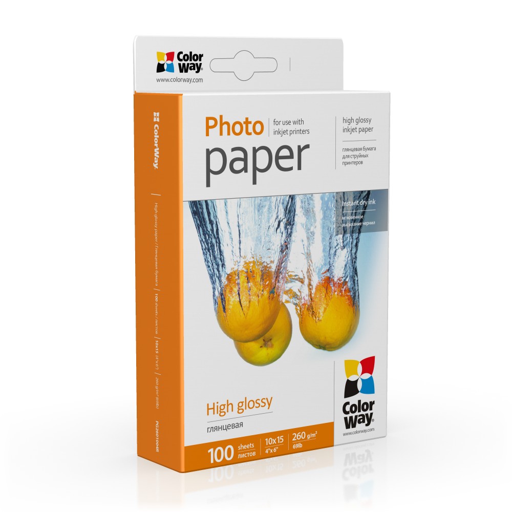 Photo Paper - PG2601004R - Glossy - White - 260 g/m² - 10 x 15 cm