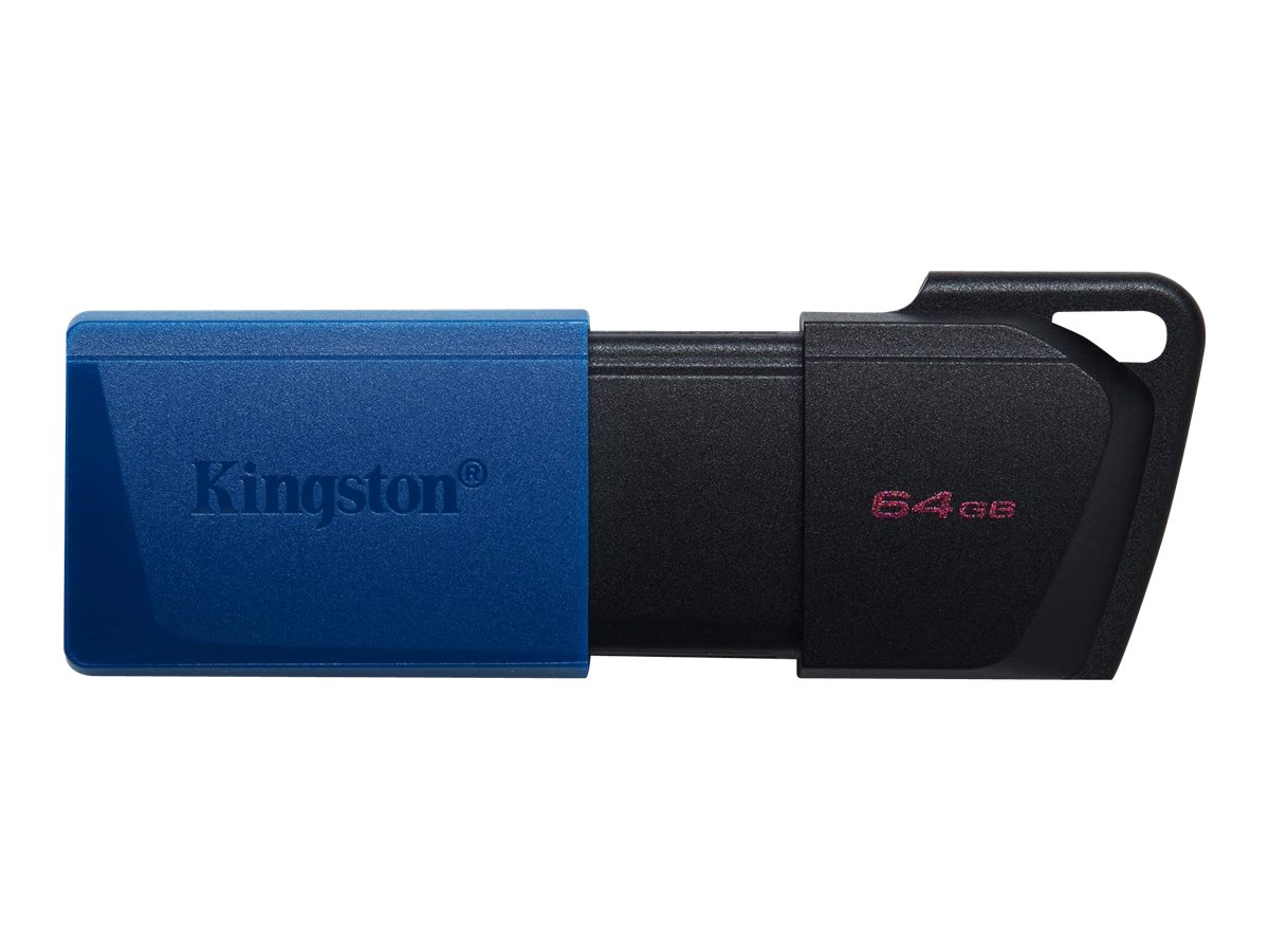 Kingston - USB 3.2 Flash Drive - DataTraveler Exodia M - 64 GB - USB 3.2 - Black/Blue