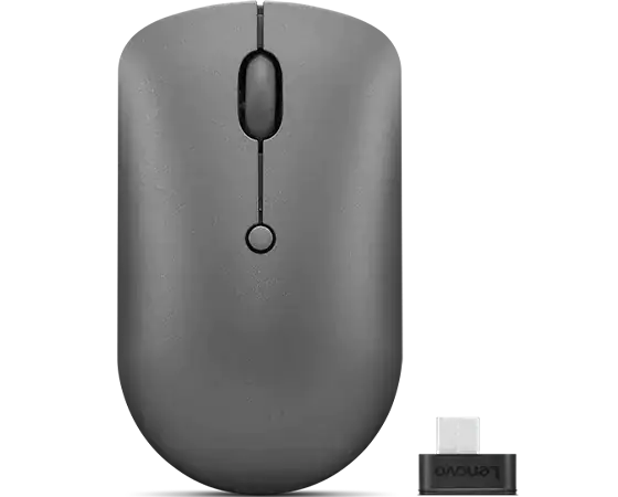 Lenovo - Wireless Compact Mouse - 540 - Wireless - Red optical sensor - 2.4G Wireless via USB-C receiver - Storm Grey - 1 year(s)
