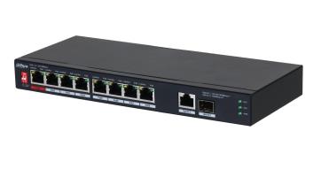 Switch|DAHUA|PFS3110-8ET1GT1GF-96|Desktop/pedestal|8x10Base-T / 100Base-TX|1x10Base-T / 100Base-TX / 1000Base-T|2x1000Base-T|PoE ports 8|96 Watts|DH-PFS3110-8ET1GT1GF-96
