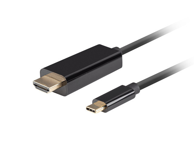 Lanberg USB-C to HDMI Cable, 0.5 m 4K/60Hz, Black - Lanberg - USB-C to HDMI Cable - CA-CMHD-10CU-0005-BK - 0.5 m