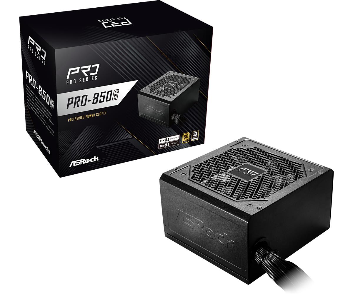 Power Supply|ASROCK|ATX|PC|100 - 240 V|850 W|PRO-850G