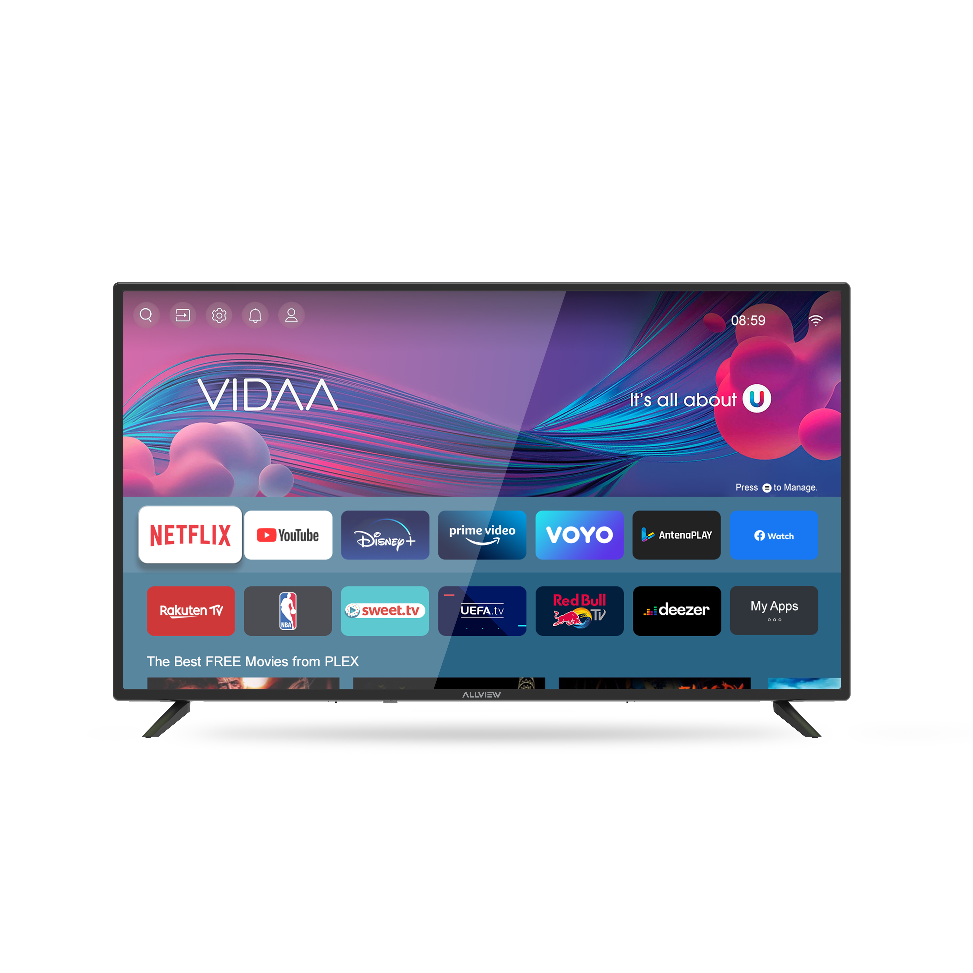 Allview 40iPlay6000-F/1 40" (101 cm) Full HD Smart LED TV - Allview - 40iPlay6000-F/1 - 40" (101 cm) - Smart TV - VIDAA - FHD - Black