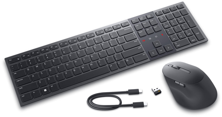 Dell - Premier Collaboration Keyboard and Mouse - KM900 - Keyboard and Mouse Set - Wireless - Wireless connection - US - Graphite