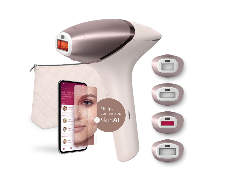 Philips IPL Hair Removal Device with SenseIQ - BRI977/00 Lumea 9900 Series - Bulb lifetime (flashes) 450.000 - Number of power levels 5 - Rose