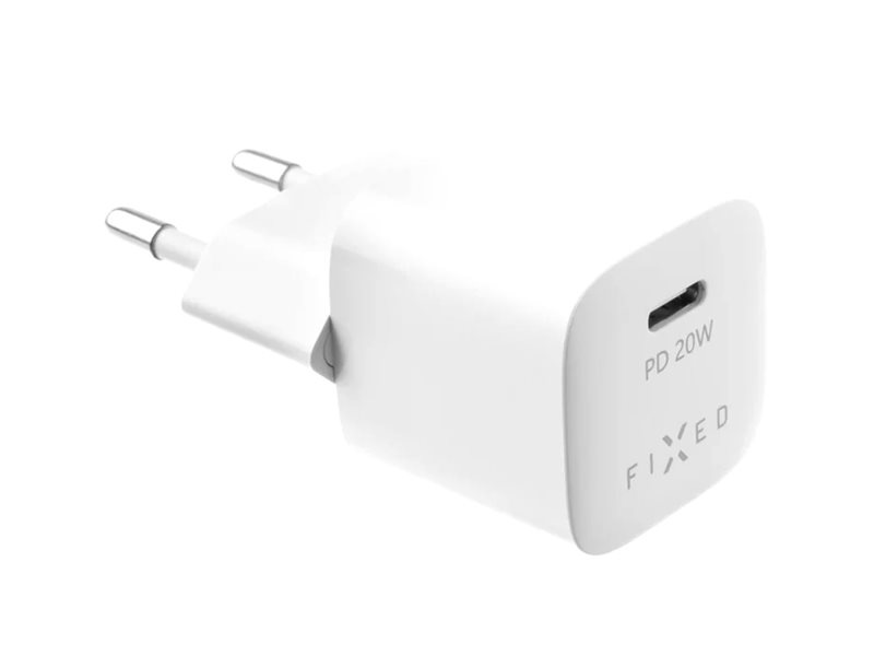 Fixed - Mini USB-C Travel Charger USB-C/Lightning Cable