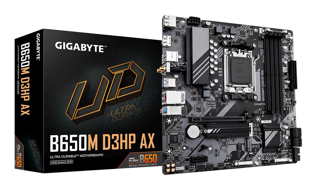 Mainboard|GIGABYTE|AMD B650|SAM5|Micro-ATX|Memory DDR5|Memory slots 4|B650MD3HPAX1.3