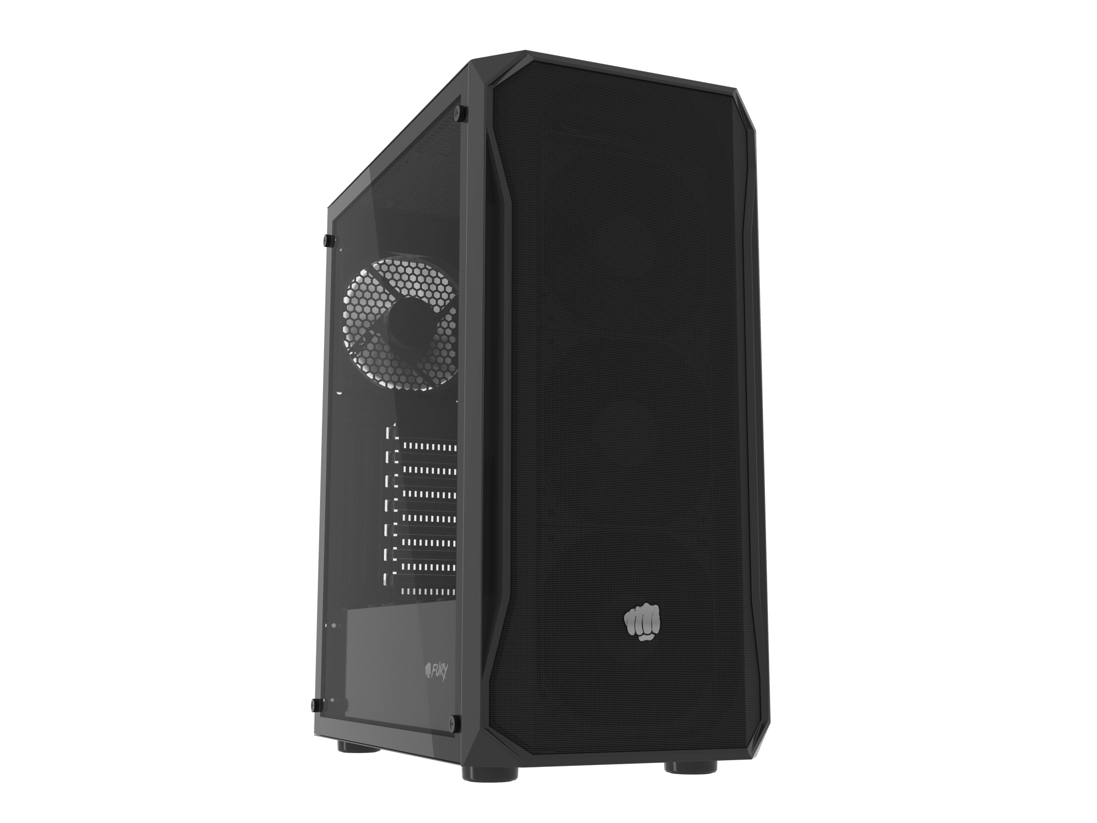 Fury PC Case - SHOBO SH4F - Black - Midi-Tower