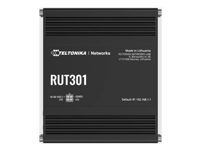Ethernet Router - RUT301 - No Wi-Fi - 10/100 Mbit/s - Ethernet LAN (RJ-45) ports 5 - Mesh Support No - MU-MiMO No - No mobile broadband